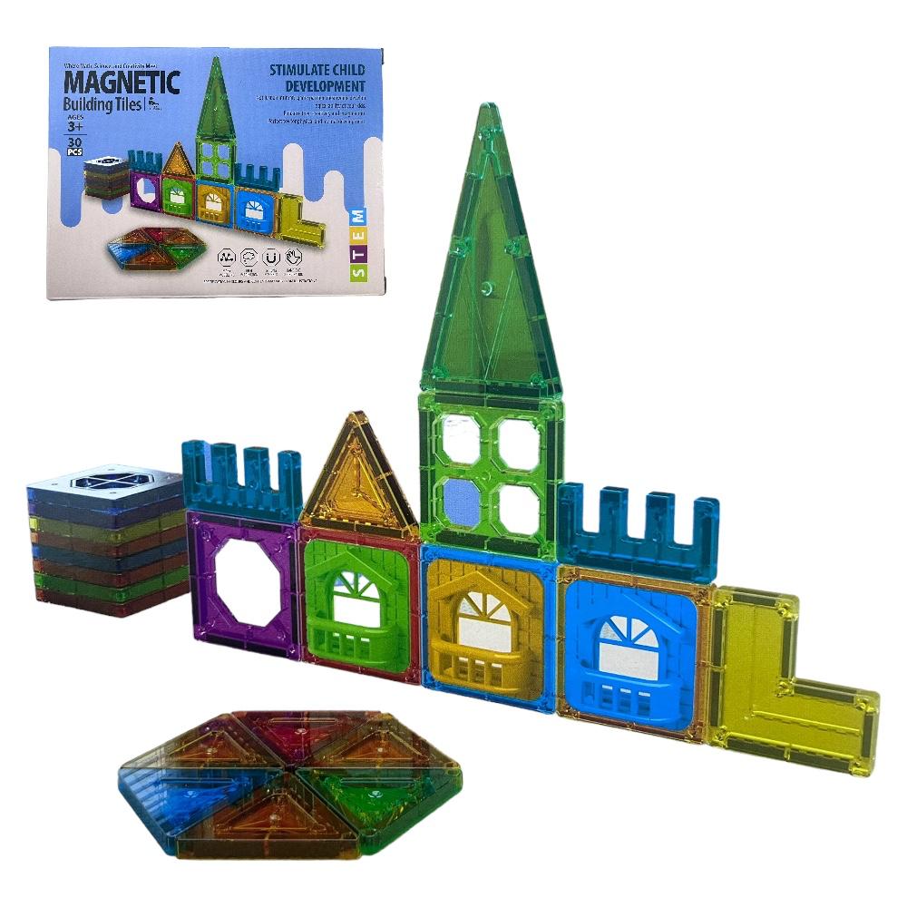 Juego Magnético Bloques Didáctico 30 Pcs