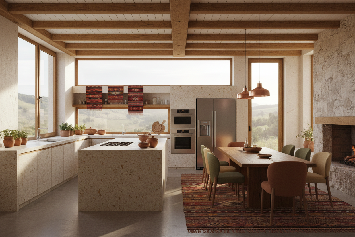 Cocina chilena de campo moderna